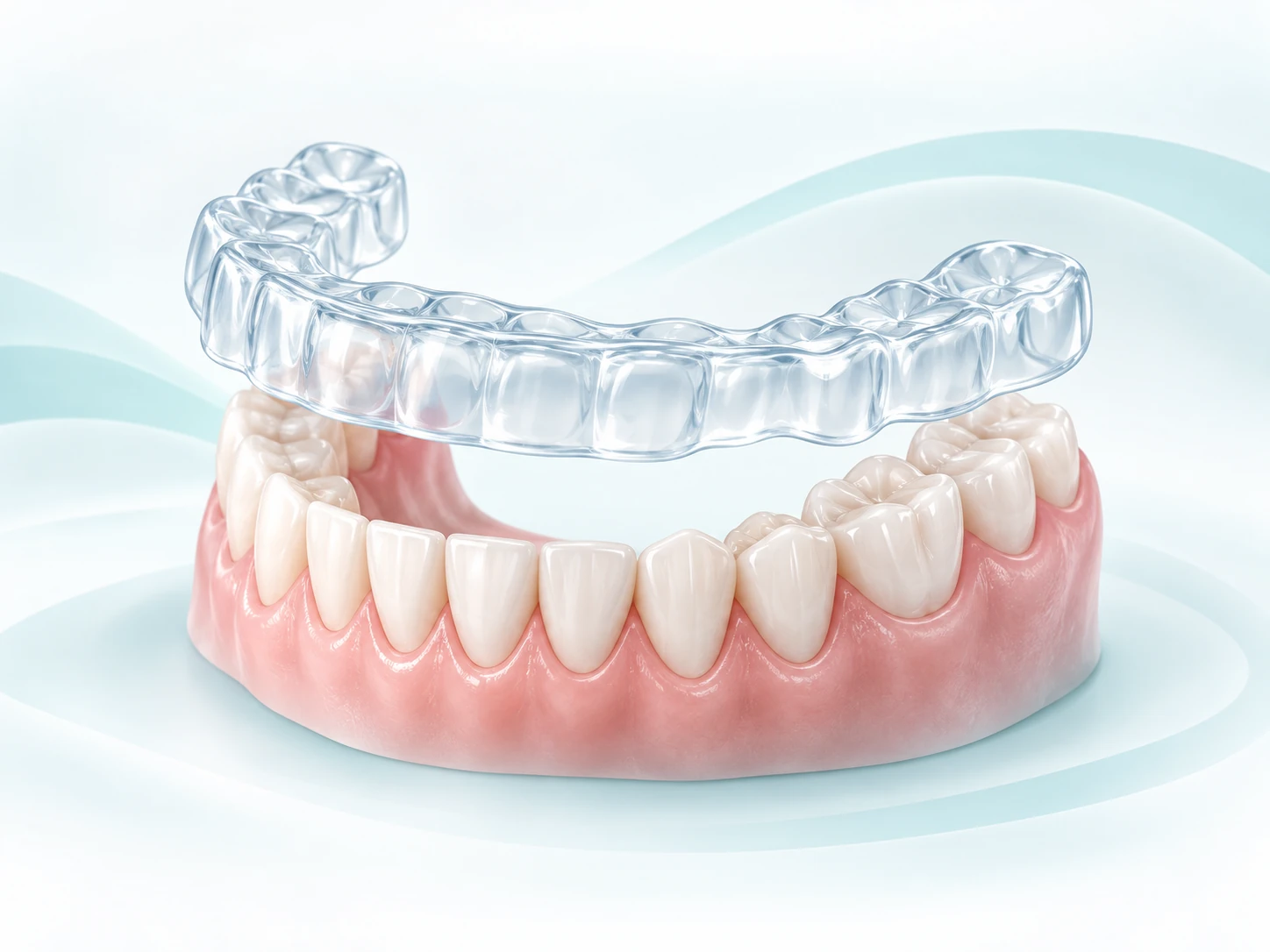 Illustrazione di un bite odontoiatrico personalizzato